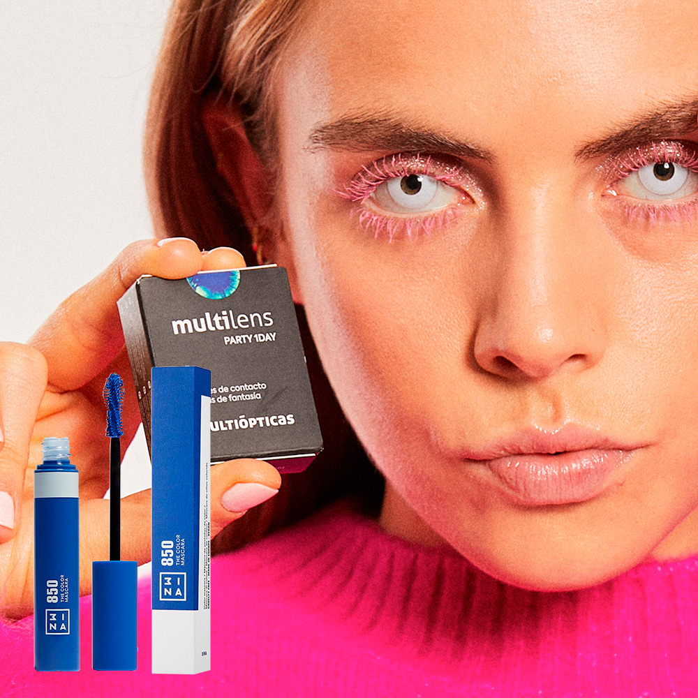 pack multilens party white eyes x the color mascara azul eléctrico, , large image number 0