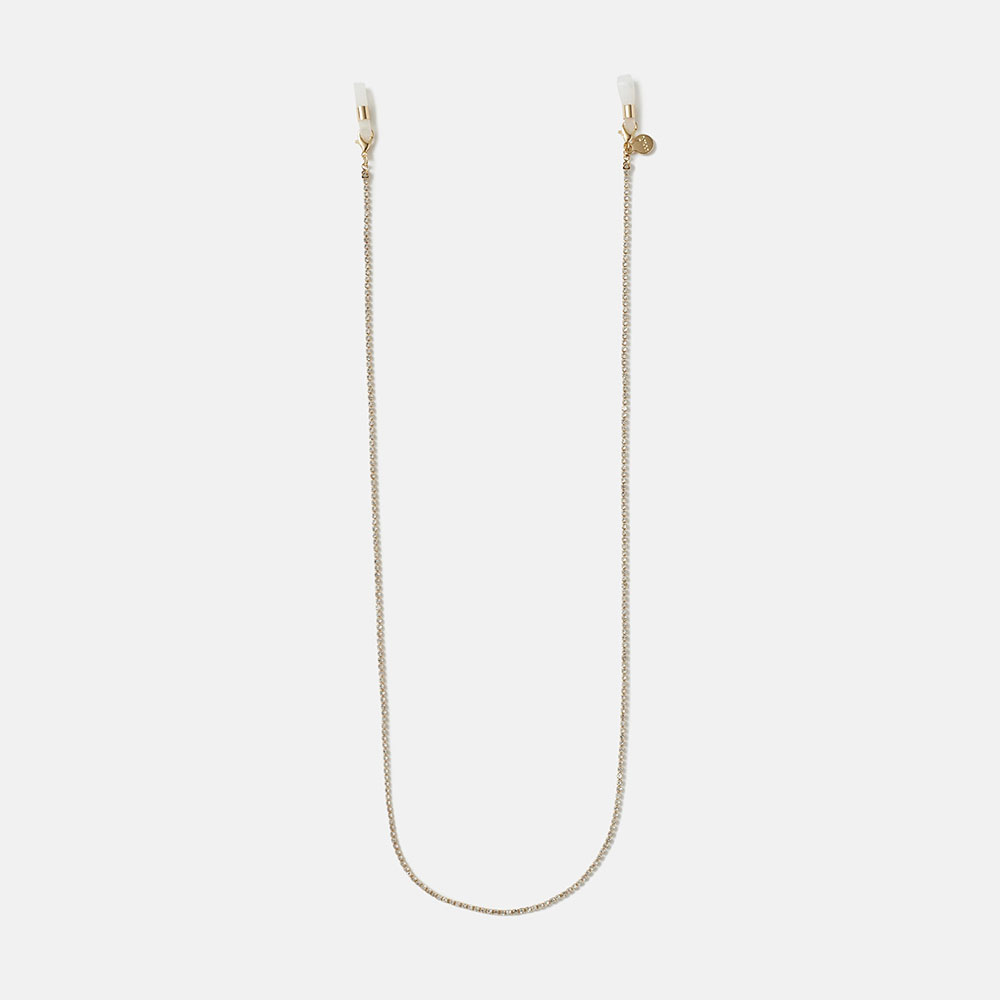 CORDÃO DE CORRENTE DE CRISTAL E STRASS, imagem grande número 0