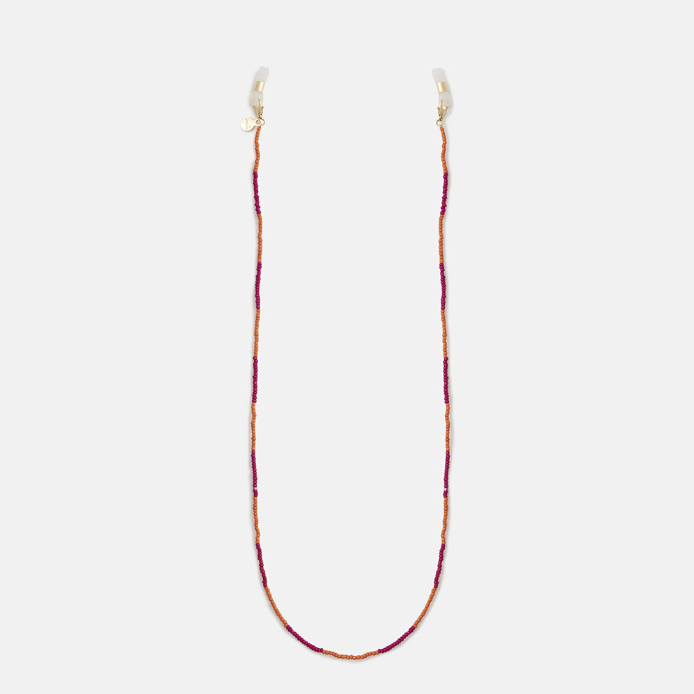 BLOCKS de cordão com contas rosa/laranja, imagem grande número 0