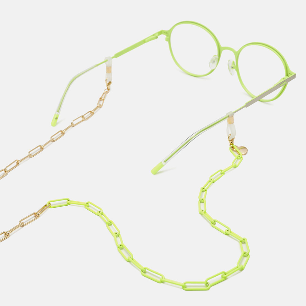 CORDÃO CORRENTE FLOW DOURADA E FLUORESCENTE, imagem grande número 1