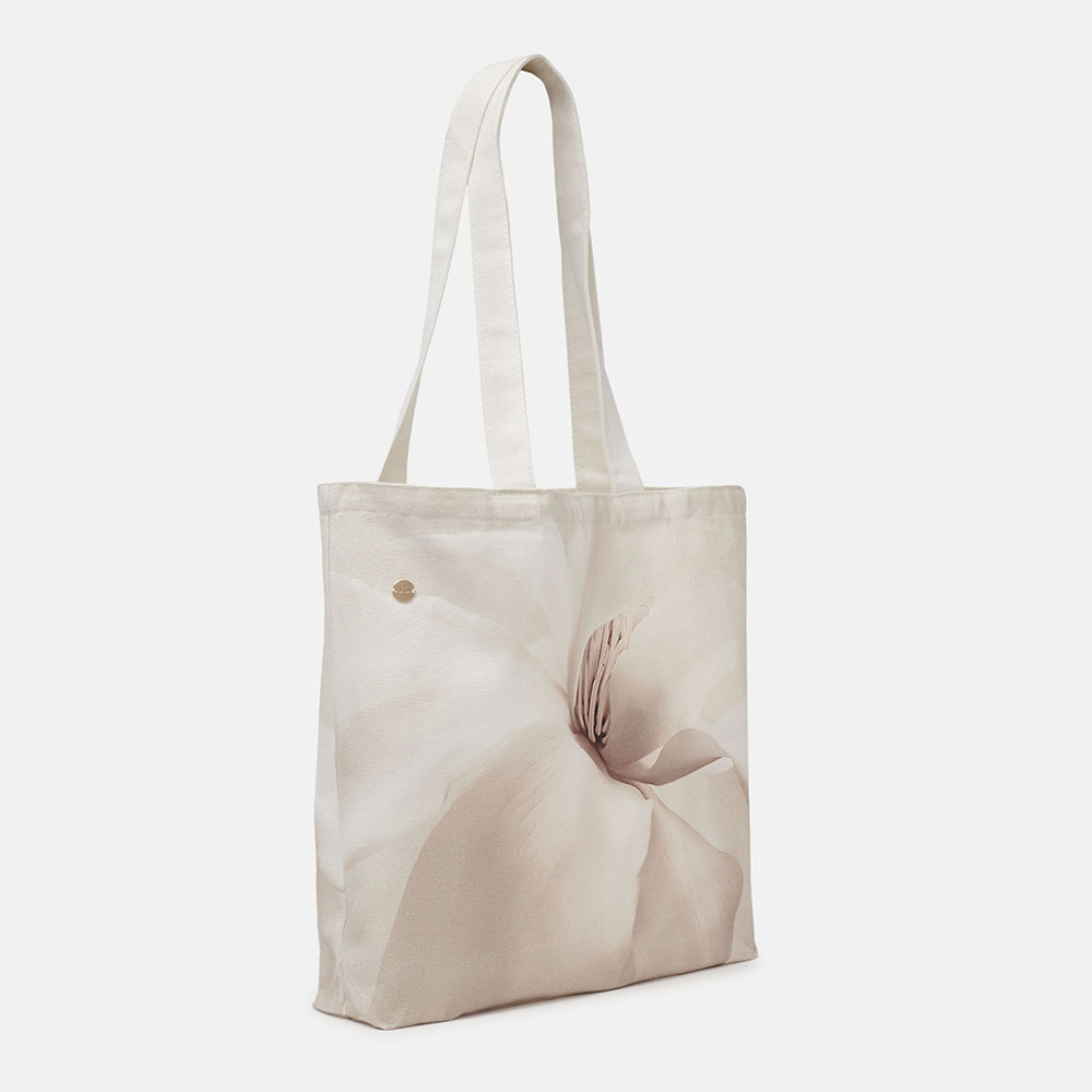 TOTE BAG FLOR BEIGE BOUQUET , , imagem grande número 1