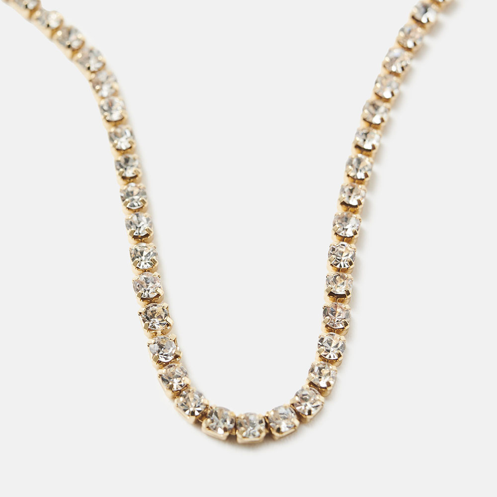 CORDÃO DE CORRENTE DE CRISTAL E STRASS, imagem grande número 2