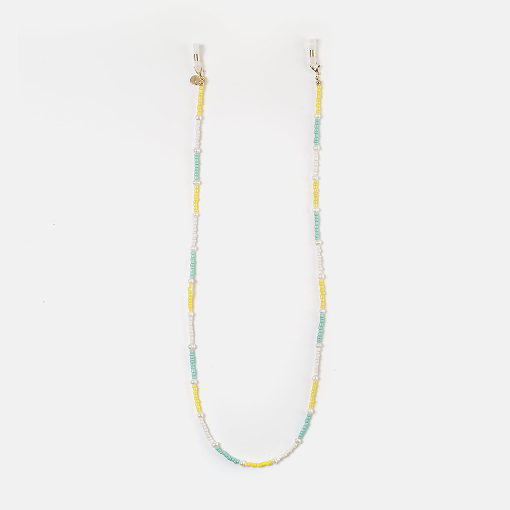 CORDÃO DE PÉROLAS AMARELO/VERDE SALITRE, imagem grande número 0