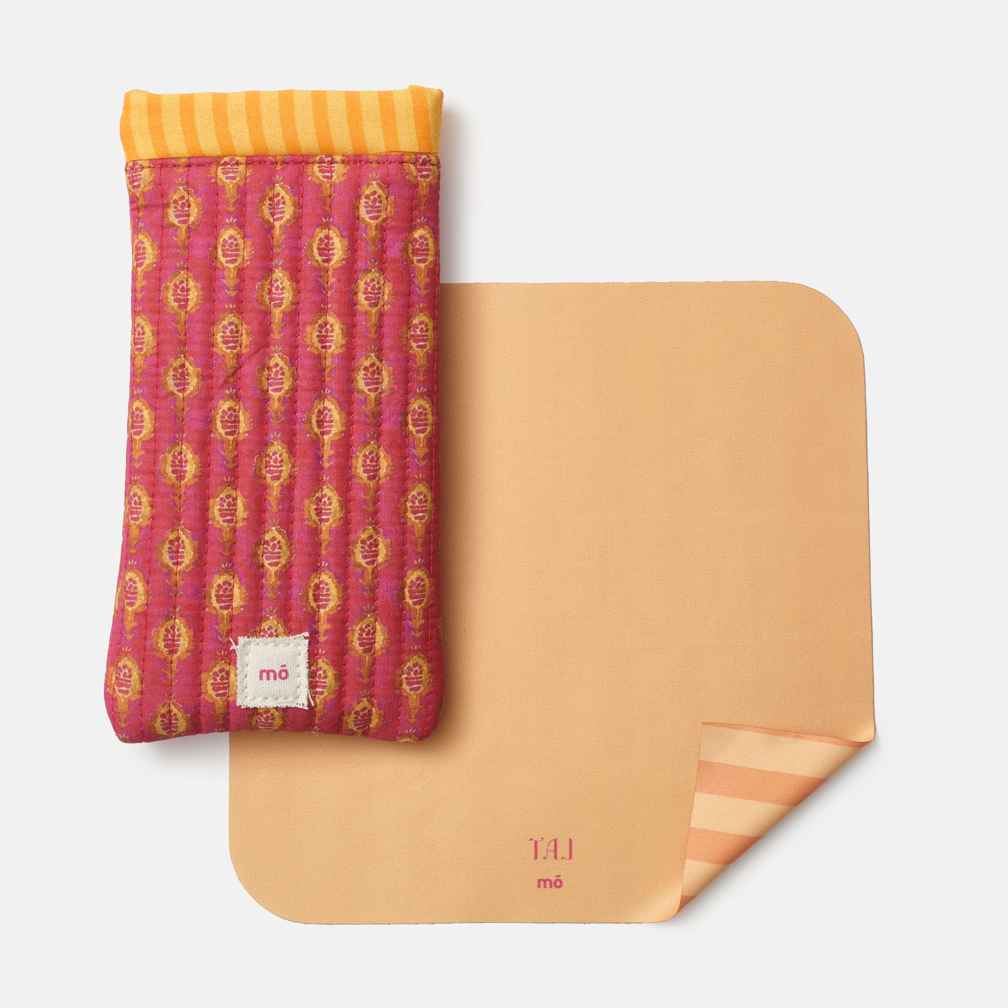 Bolsa acolchoada rosa com PRINT TAJ, imagem grande número 0